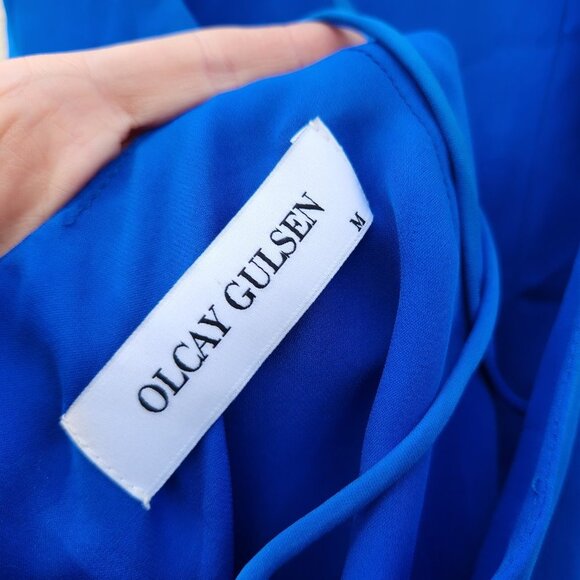 Olcay Gulsen 100% Silk Open Cross Back Mini Dress - Picture 5 of 8